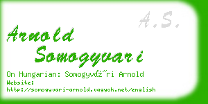 arnold somogyvari business card